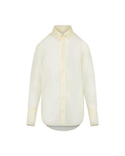 Nensi Dojaka White Silk Organza Shirt