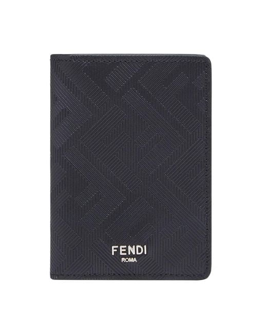 Fendi Black Shadow Card Holder for men
