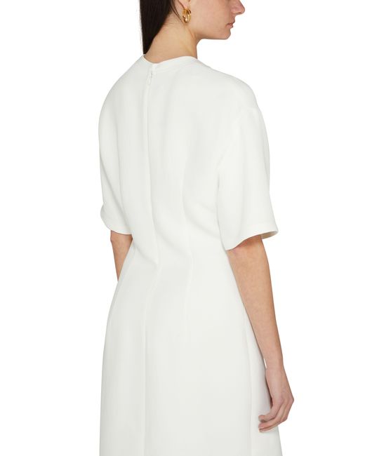 Valentino Garavani White Strukturiertes Kleid