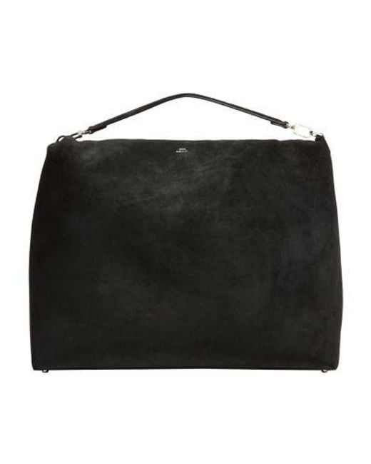 Totême  Black Scoop Suede Tote Bag