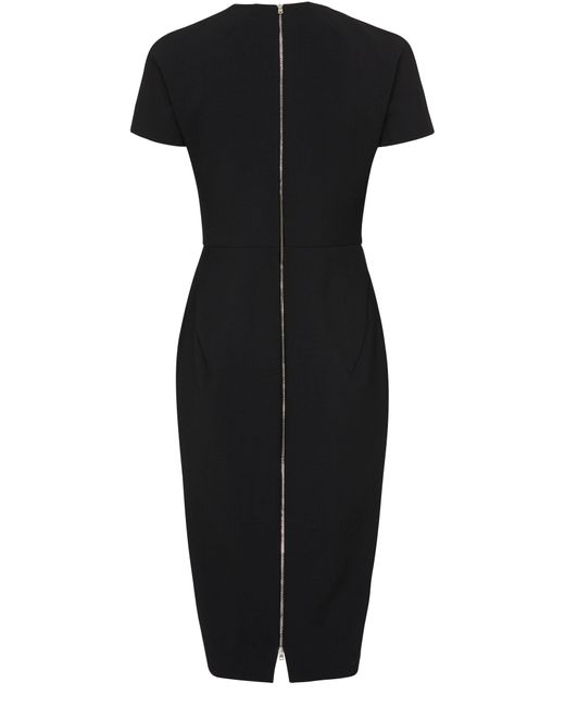 Robe t-shirt coupe ajustée Victoria Beckham en coloris Black