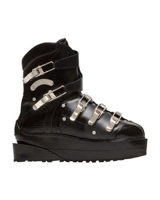 Balmain Black Volt Leather Boots for men