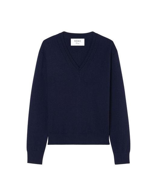 Pull À Col V Rohe en coloris Blue