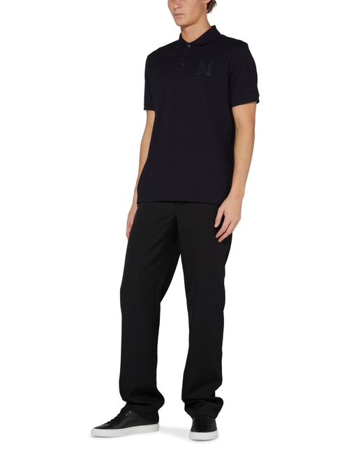 Moncler Black Short-sleeved Polo Shirt for men