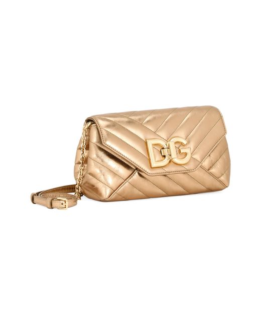 Dolce & Gabbana Metallic Small Lop Crossbody Bag