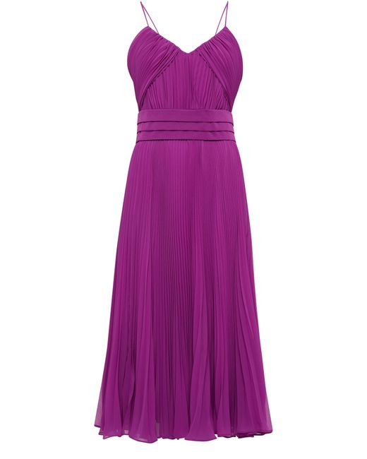 Max Mara Purple Clarino Midi Dress