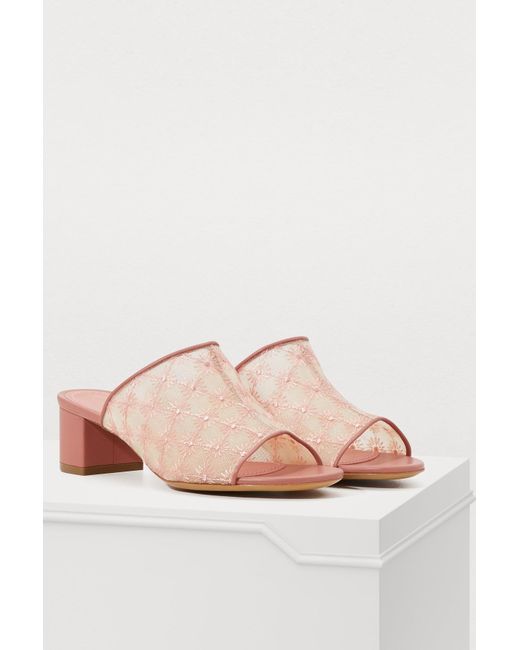 blush pink mules