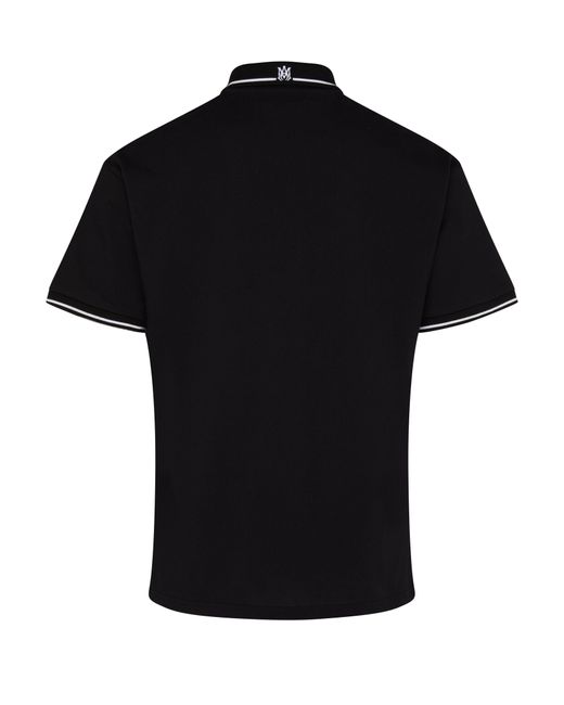 Amiri Black Arts District Piqué Cotton Polo Shirt for men