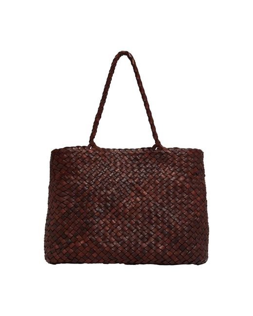 Dragon Diffusion Brown Vintage Mesh Tote Bag