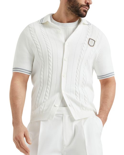 Brunello Cucinelli White Shirt With Tennis Badge for men