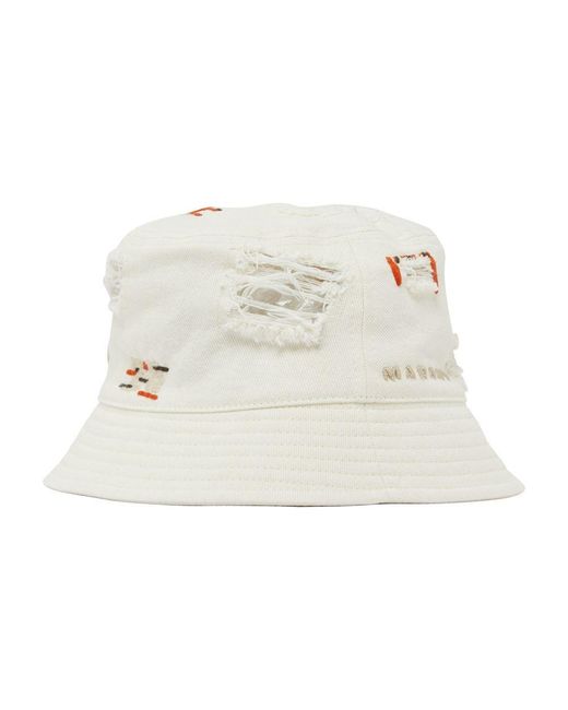 Isabel Marant White Haley Bucket Hat for men