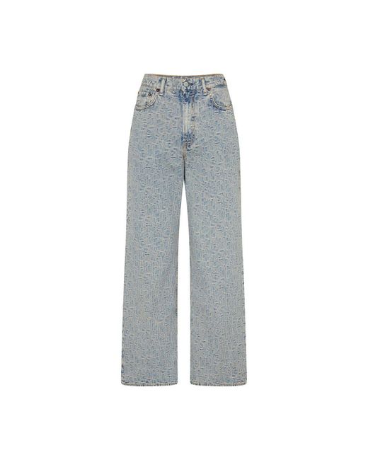 Acne Gray 2022 Monogram Relaxed Jeans