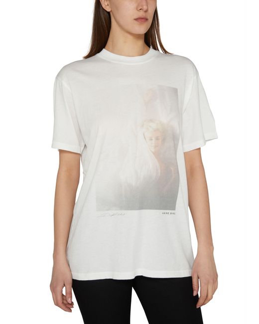 Anine Bing White Lili Ab X Mm X Dk T-Shirt