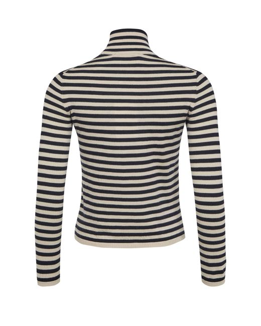Max Mara Black Gestreifter Rollkragenpullover Patroni