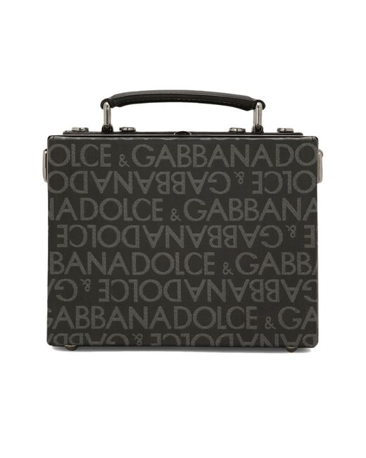 Dolce & Gabbana Black Jacquard Box Bag for men