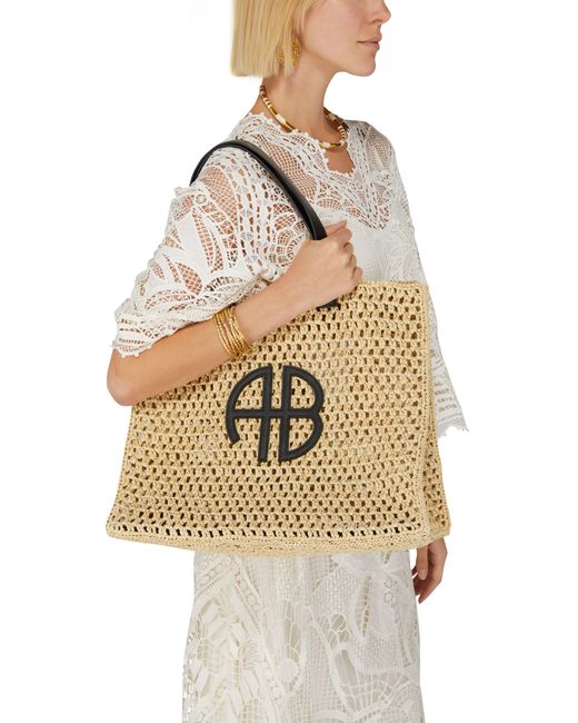 Anine Bing Metallic Medium Rio Tote