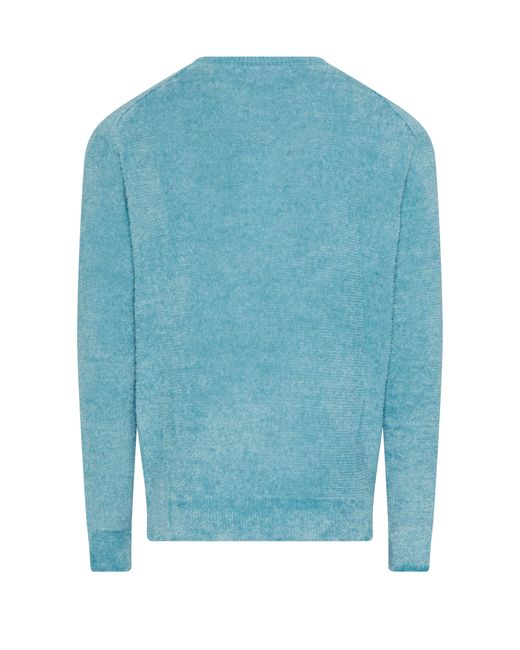 Acne Blue Round-neck Sweater for men