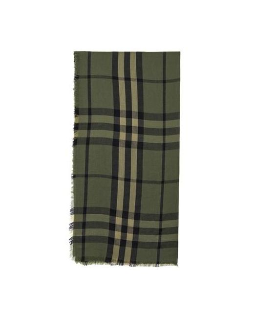 Burberry Scarf With Military Print in Green | Lyst UK