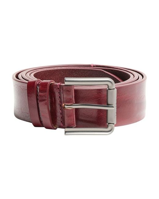 Max Mara Red Buckle Belt