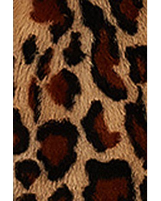 Yves Salomon Leopard Print Coat in Brown | Lyst