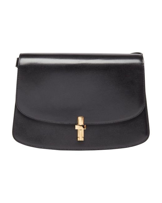 The Row Black Sofia Leather Crossbody Bag