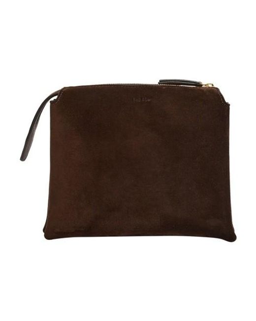 The Row Brown Small Nu Twin Shoulder Bag