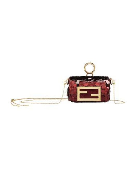 Fendi Nano Baguette Charm in Red | Lyst