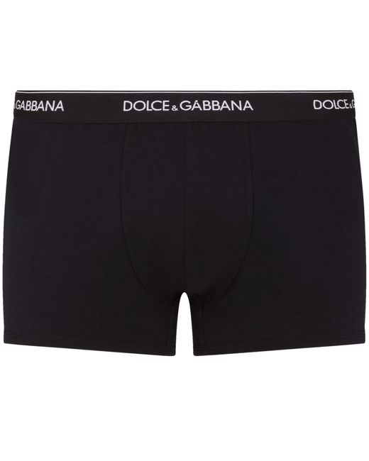 Dolce & Gabbana Black Stretch Cotton Boxers Two-Pack for men