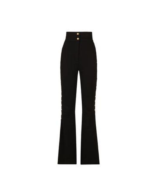 Dolce & Gabbana Black Full Milano Pants With Buttons