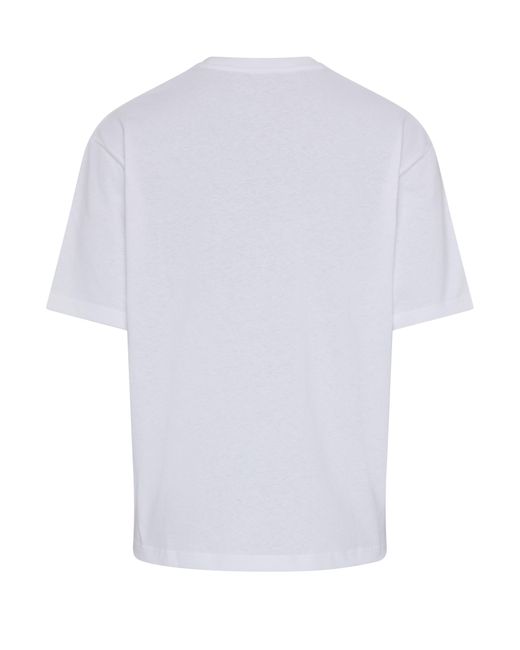 Acne White Logo T-Shirt for men