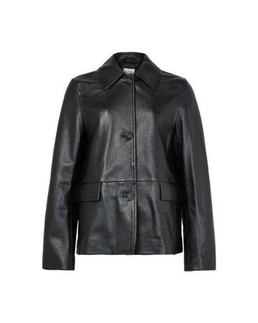Totême Black Leather Jacket