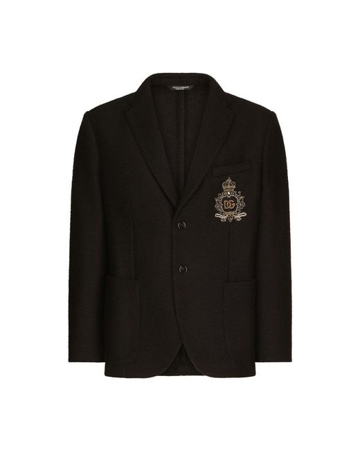 Dolce & Gabbana Black Stretch Jersey Jacket for men