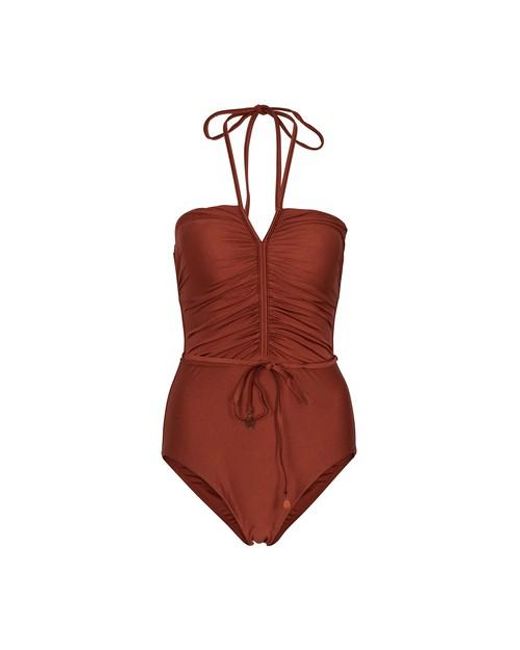 Zimmermann Andie One Piece Swimsuit in Red | Lyst