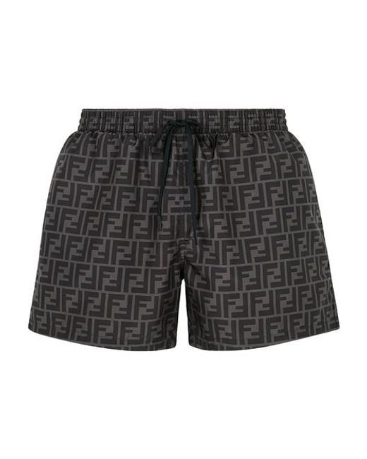Fendi Swim Shorts in Black for Men | Lyst