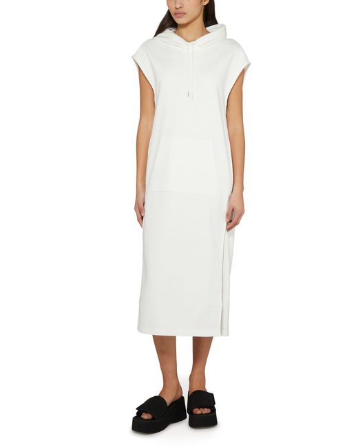 Courreges White Cocoon Fleece Hooded Tunic