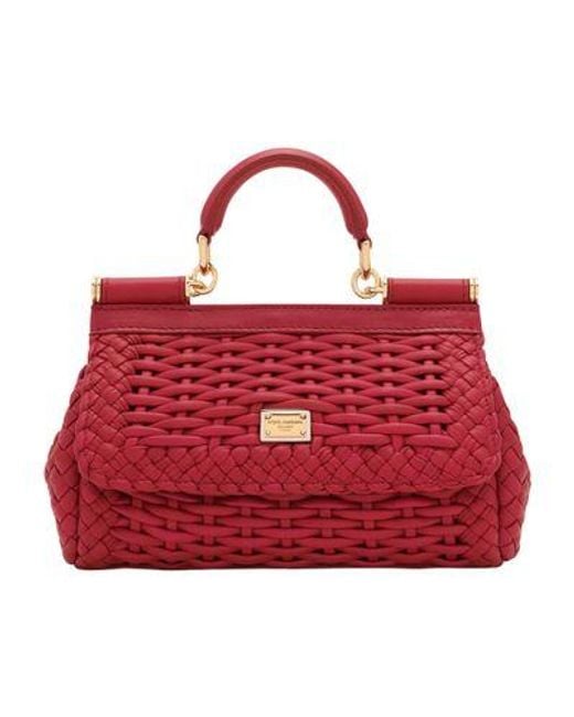 Dolce & Gabbana Red Small Sicily Bag