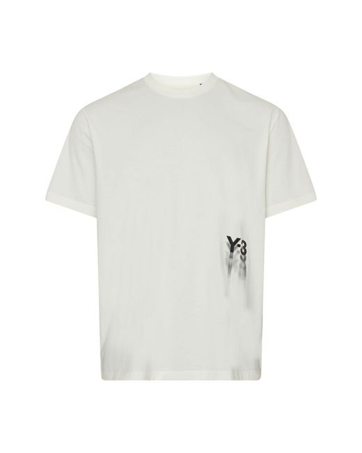 Y-3 White Short-sleeved T-shirt for men