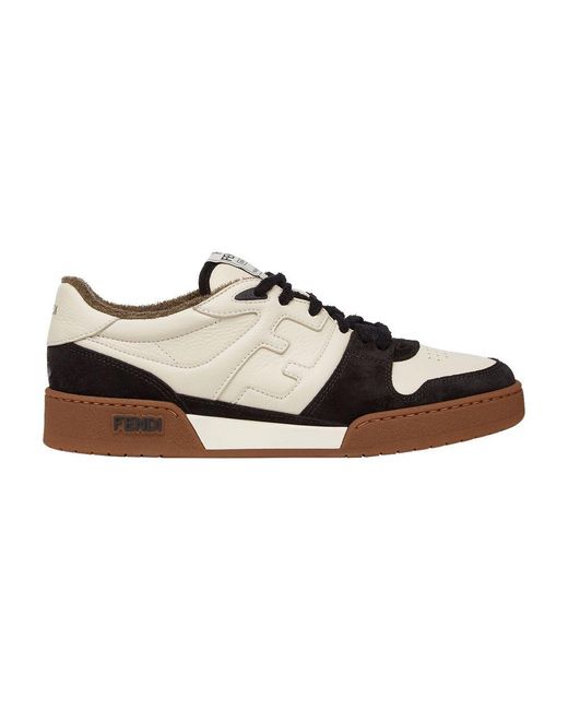 Fendi Brown Match - Suede Low Tops for men