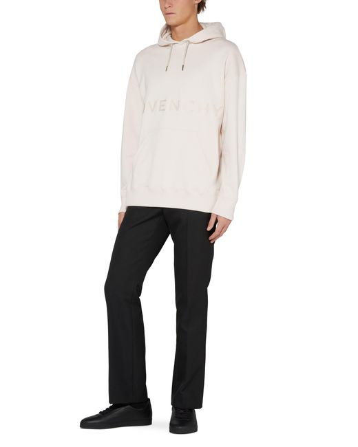 Givenchy White 4G Hoodie for men