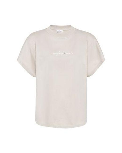 Brunello Cucinelli White Jersey T-Shirt