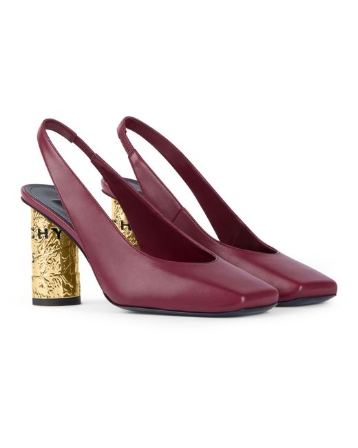 Givenchy Purple Leder-Pumps Tape