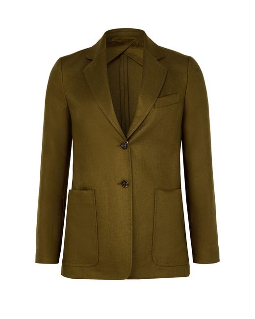 Max Mara Green Blazer Aus Leinen Guglia