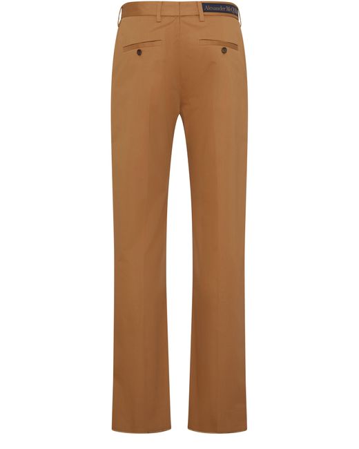 Alexander McQueen Brown Chino Trousers for men