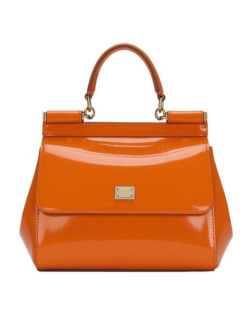 Dolce & Gabbana Orange Small Sicily Handbag