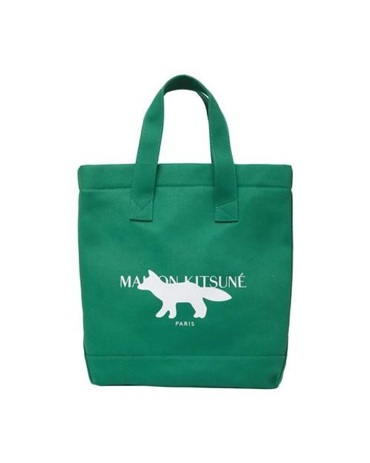 Maison Kitsuné Green Profil Fox Tote Bag for men