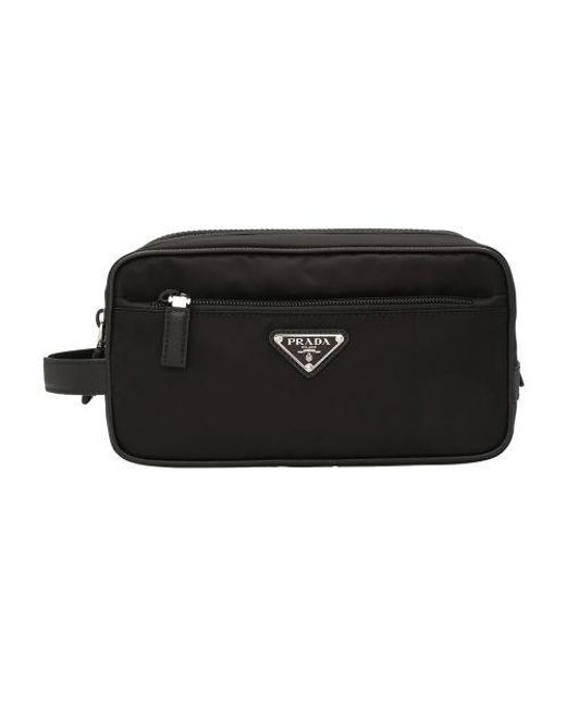 Prada Black Vanity Bag Saffiano for men