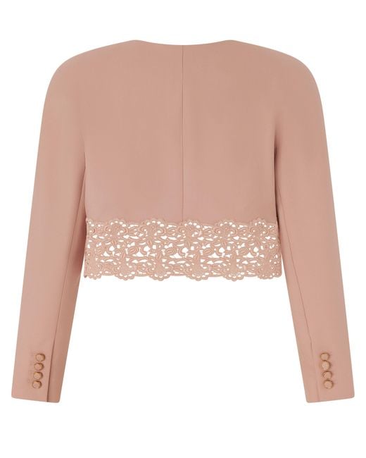 Chloé Pink Cropped Woolen Jacket