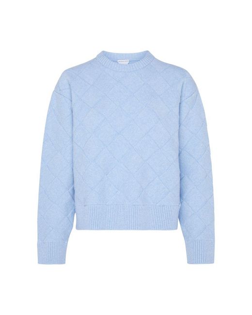 Bottega Veneta Blue Wool Round Neck Sweater