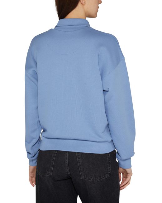 Maison Kitsuné Blue Baby Fox Half-Zipper Sweatshirt