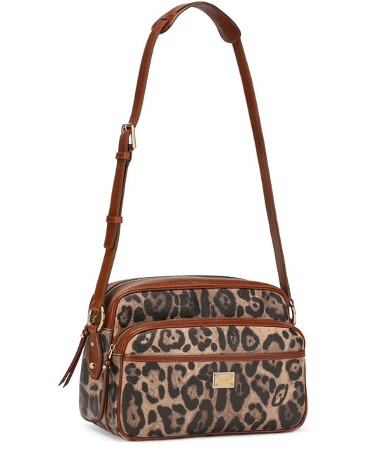 Dolce & Gabbana Brown Leo-Print Handbag